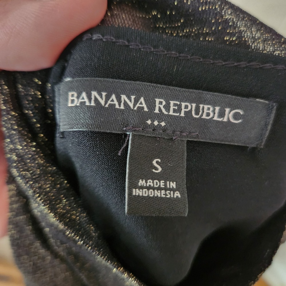 Banana Republic Lurex Mesh Top Women's Size Small - Picture 3 of 5